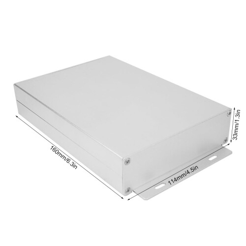 Split-Type Box 33x114x160mm Frosted Silver