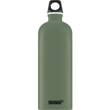 Sigg - Aluminium Water Bottle - Traveller Leaf Green - Climate Neutral Certified - Suitable For Carbonated Beverages - Leakproof - Lightweight - BPA