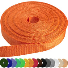 TECEUM 25 mm Webbing ? Orange ? 46 m ? Strong Webbing for Outdoors Indoors Crafting DIY (1? 50y)