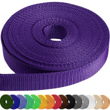 TECEUM 25 mm Webbing ? Dark Purple ? 23 m ? Strong Webbing for Outdoors Indoors Crafting DIY (1? 25y)