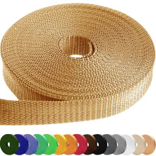 TECEUM 38 mm Webbing ? Caramel ? 23 m ? Strong Webbing for Outdoors Indoors Crafting DIY (1.5? 25y)