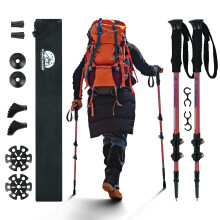 Underwood-Aggregator Walking Poles - 2 Pack Collapsible Hiking Poles for Women and Men, Ultralight Telescopic Backpacking Walking Stick, Adjustable