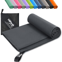 HiiPeak Microfibre Towel Compact Camping Beach Towel - Quick Dry Lightweight Absorbent Sports Gym Swimming Hiking Drying Towel for Men,Women (Dark