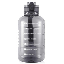 GEMFUL 2 Litre Water Bottle with Time Marker, 100% Leakproof Sport Large Water Bottle for Gym,Camping Outdoor Use ?Gray?