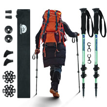 Underwood-Aggregator Walking Poles - 2 Pack Collapsible Hiking Poles for Women and Men, Ultralight Telescopic Backpacking Walking Stick, Adjustable