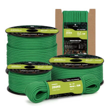 Kamu Synber Paracord 550 Type III 4mm 15m 7 Strands 100% Polyester Rope Parachute Cord Ideal for Crafting, Outdoor, Survival | Support 250kg | Jade