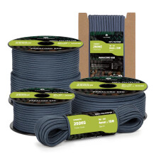 Kamu Synber Paracord 550 Type III 4mm 15m 7 Strands 100% Polyester Rope Parachute Cord Ideal for Crafting, Outdoor, Survival | Support 250kg | Navy