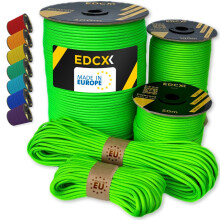 EdcX Paracord 4mm, 35+ Solid Colors (10m, 15m, 30m, 50m, 100m, 300m) | Ideal for Crafting, DIY, Camping, Survival, Outdoor | 100% Nylon Rope 4mm |