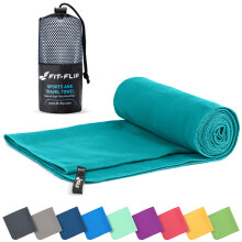 Fit-Flip Microfibre towel - compact, ultra lightweight & quick dry - perfect for gym, travel & beach - swimming towels for sports, camping & hiking