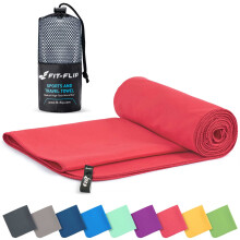 Fit-Flip Microfibre towel - compact, ultra lightweight & quick dry - perfect for gym, travel & beach - swimming towels for sports, camping & hiking