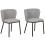 Beliani Set of 2 Dining Chairs MINA Boucle Grey 2