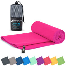 Fit-Flip Microfibre towel - compact, ultra lightweight & quick dry - perfect for gym, travel & beach - swimming towels for sports, camping & hiking