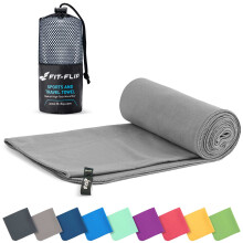 Fit-Flip Microfibre towel - compact, ultra lightweight & quick dry - perfect for gym, travel & beach - swimming towels for sports, camping & hiking