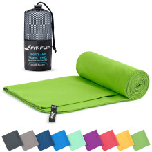 Fit-Flip Microfibre towel - compact, ultra lightweight & quick dry - perfect for gym, travel & beach - swimming towels for sports, camping & hiking