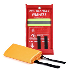 FIREWESS Emergency Fire Blanket, 1Pack Silicone Flame Retardant Fire Blankets Emergency for Home, Kitchen, Car, Office, Grill, 39.4X 39.4inch Fire
