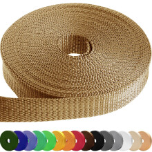TECEUM 25 mm Webbing ? Tan ? 23 m ? Strong Webbing for Outdoors Indoors Crafting DIY (1? 25y)
