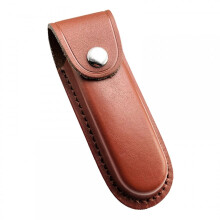 DONGKER Pocket Knife Sheath,Folding Leather Knife Holster W/Snap Closure Belt Loop for 5" Folding Pocket Knife(Without Knife)