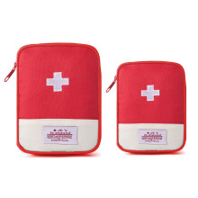 SamHeng Travel Mini First Aid Pouch, 2 Pack Portable Mini First Aid Kit Storage Bag for Medicine Boxes, Reusable Medical Kits Empty Rescue Bag for