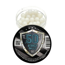Rubber Balls 50 x in 50 caliber - Glowing Blue Night Vision Fluorescent Silicon Paintballs in .50 cal. for Training Self and Home Defense