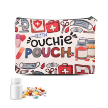 Ouchie Pouch Medicine First Aid Bag for Travel Camping Toiletry Medicine Bag with Zipper First Aid Kit Meds Storage Bag for Women Men Funny Ouchie