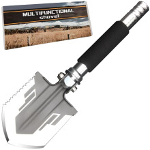 Goutime Folding Shovel High Carbon Steel, Portable Entrenching Tool for Camping, Hiking, Fishing, Hunting, Car Emergency, Winter Snow Shovel &