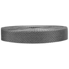 Strapworks Poly Strapping for Outdoor DIY Gear Repair, Pet Collars, Crafts, pp, Charcoal, 3/4" x 25 Yard