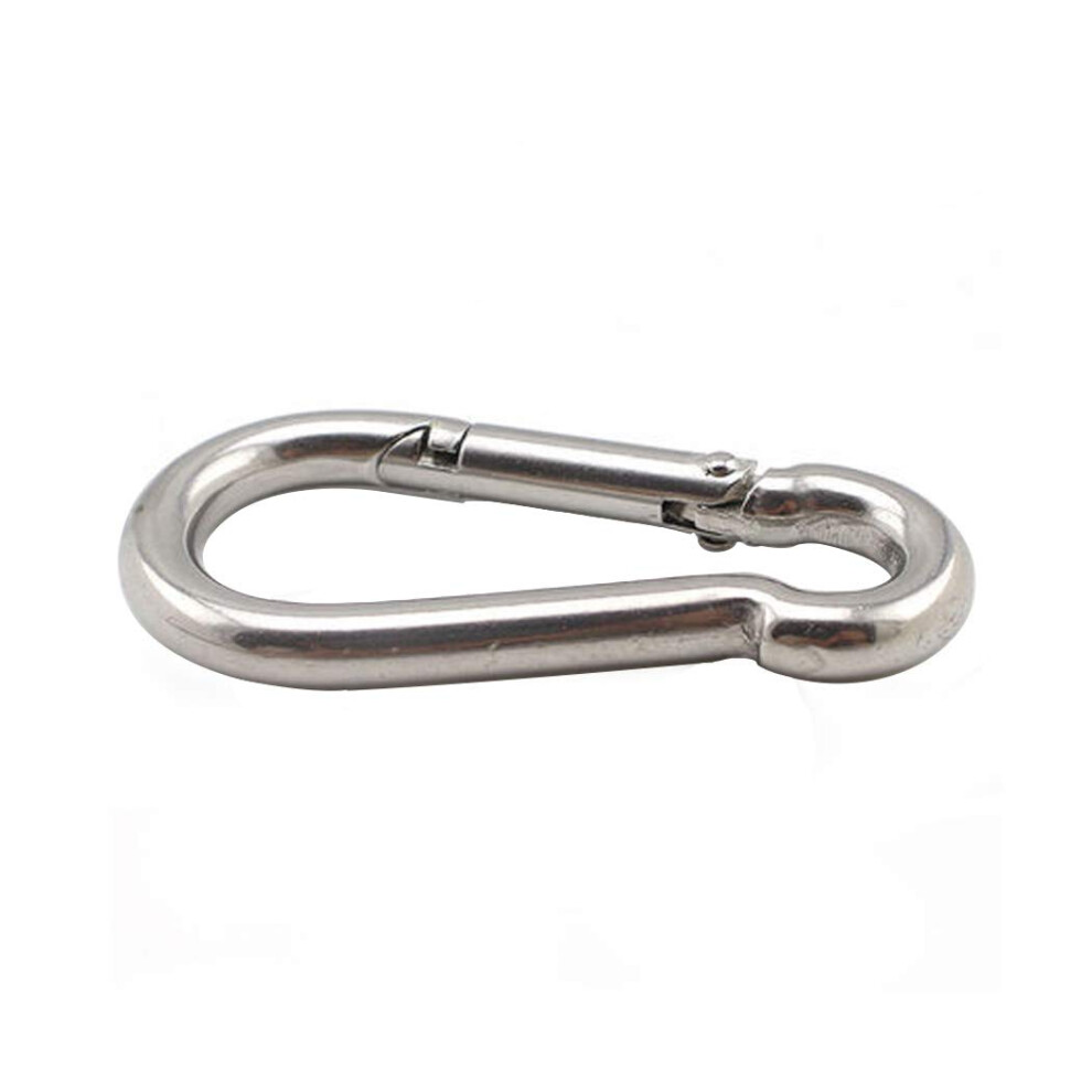 M12 1/2" 304 Stainless Steel Spring Snap Link Hook, Loaded Hook,Locking Carabiner Clip Keychain For Home, Camping, Fishing, Hiking, Traveling 5051224848621
