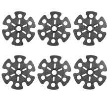 6 PCS Trekking Pole Snow Baskets Snow Ski Mud Basket Pole Tip Removable Mud Ski Basket Hiking Accessories Pole Tip Replacement Accessory For Outdoor