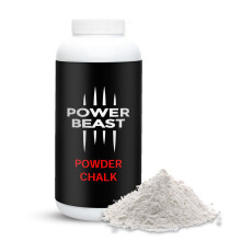 POWER BEAST Powder Chalk Bottle Gym 120 Gr - 4.3 Oz, Gym Chalk, Magnesium Carbonate for Better Grip, Weightlifting, Rock Climbing, Gymnastics,