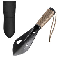 Camping Shovel Super Lightweight Small Serrated with Paracord Handle & Carrying Pouch for Metal Detecting, Digging, Gardening, Planting, Outdoor
