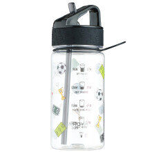 HYDRATE Kids Water Bottles with Straw 400 ml- Leak Proof, BPA-Free Tritan Plastic, Wide Mouth for Easy Refill, Ecological, Reusable & Recyclable -