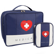 Romon 2 Pieces Travel First Aid Bag, Waterproof Empty First Aid Kit, High Capacity Portable Sports Medical Bag, Empty Medical Kit for Travel Office