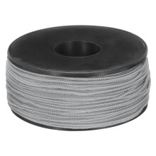 sourcing map 1.18mm x 164 Feet Paracord Micro Cord Rope 100 LB Polyester Braided Cord Spool for Camping Outdoor Jewelry Bracelet, Silver