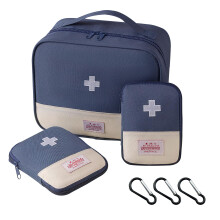 3 Pcs First Aid Kit Bags, Portable Travel Empty Medical Medication Medicine Bags, Small/Large Oxford Fabric First Aid Emergency Storage Organizer Bag