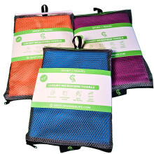 Microfibre towel, compact, ultra lightweight travel towel quick dry - the perfect gym sport, camping & hiking (Blue Small Microfibre Towels for
