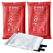 Emergency Fire Suppression Blankets 40" x 40" Fire Proof Fiberglass Blanket for Survival - High Heat Resistant Fire Extinguisher for Office, Home,