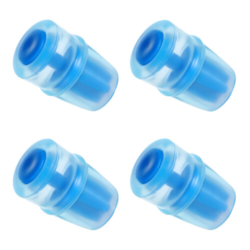 4pcs Bite Hydration Pack Bite Valve Replacement, Silicone BPA Free Bite Valve Sheath Safe Nozzle Mouthpiece Replacement Compatible with Osprey (Blue)