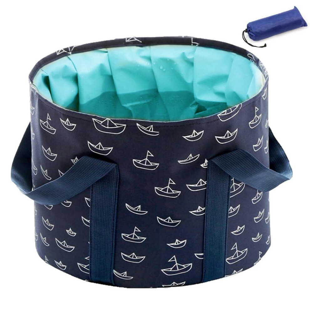 Xsexo Blue Collapsible Bucket For Soaking Feet, 25L Portable Travel Foot Bath Tub, Foot Soaking Bath Basin Portable, Foot Spa Soaking Feet Home Pedicure Basin