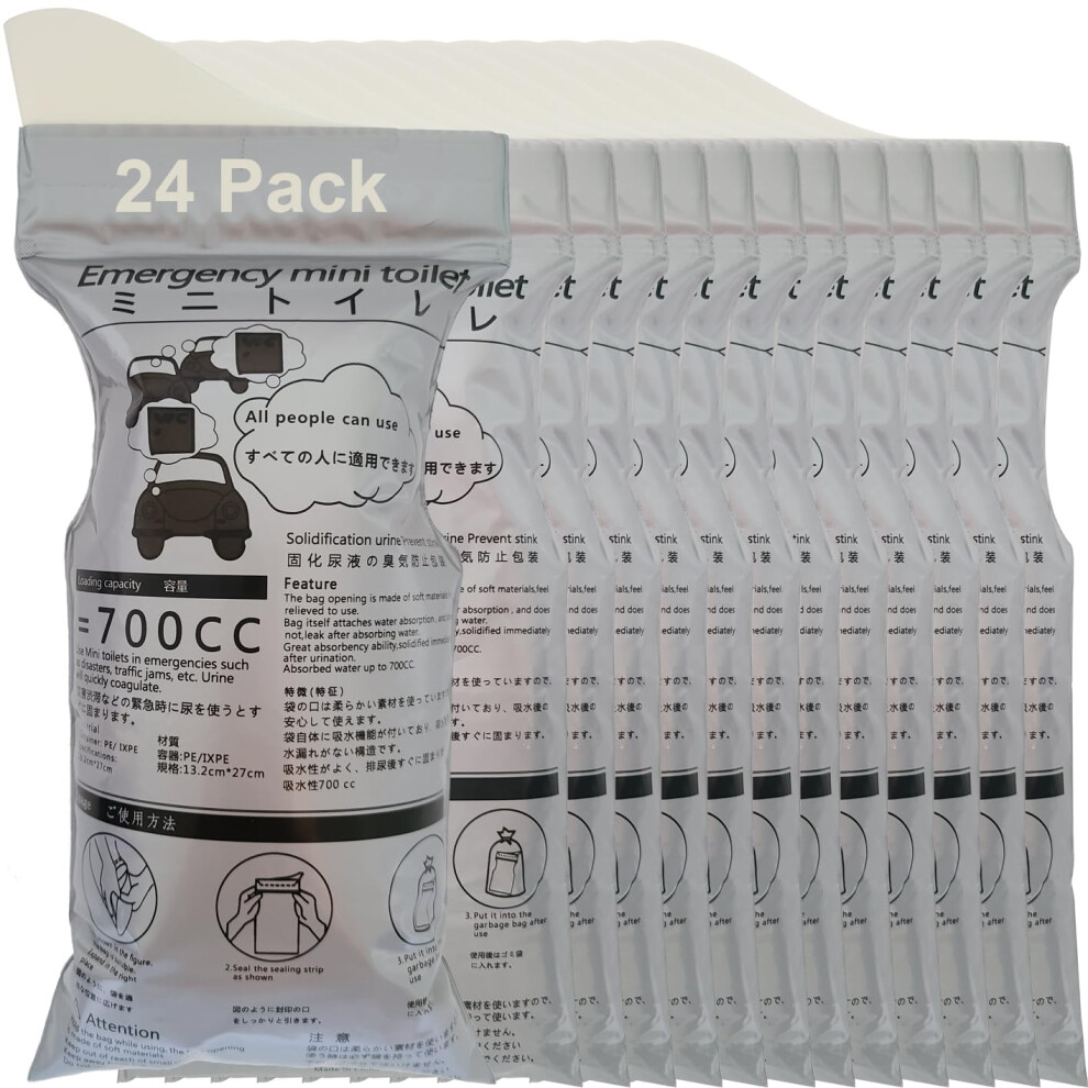 Centhird Urine Bags Disposable, Pee Bags For Men Women 700Ml 8Pack, Portable Urinal Toilet For Camping Travel Car Vomit Bag, Urinals Bag With Gel For
