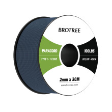 Brotree Paracord 2mm 30M 100% Nylon Rope 1 Strand Parachute Cord for Outdoor, Craft, DIY - 45kg Breaking Load (Navy Blue)