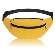 Bumbags Waist Fanny Pack Men Women Ladies Fashion Bum Bag with Adjustable Belt for Sport Running Hiking Jogging (Yellow)