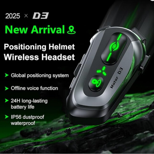 D3 Νέο κράνος παγκόσμιας τοποθέτησης με ακουστικά Bluetooth, αδιάβροχα ακουστικά 1