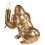 Beliani Table Lamp Gorilla HARAMBE Gold 5