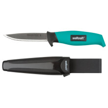 Wolfcraft Outdoor Knife with Sheath I 4086000 I Knife for hobbies, crafts and camping