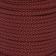 MOOCY Diamond Pattern Paracord 550 Reddish Black,5/32 in x 164 ft (4mm x 50m),7 Inner Strands/Parachute Cord,Nylon Type III Paracord,Ideal Nylon