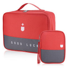 Fentar 2 Pcs First Aid Bag Empty, Waterproof Medical Bag, 2 Size Travel Medicine Bag, Medicine Storage Bag Built-in Compartment, Portable Medicine Bag