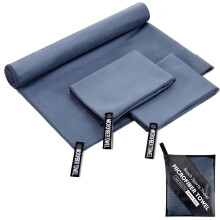 Zocipro Microfibre Towel 3 Pack (180x80cm + 80x40cm x2) Super Absorbent Gym Towel, Quick Dry Travel Towels for Sports Swimming Beach Camping Outdoor