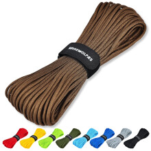 WEREWOLVES Paracord Rope, 7 Strands 4mm 100ft Parachute Cord for Crafts, DIY Projects, Survival Bracelets (Brown, 100 Feet)
