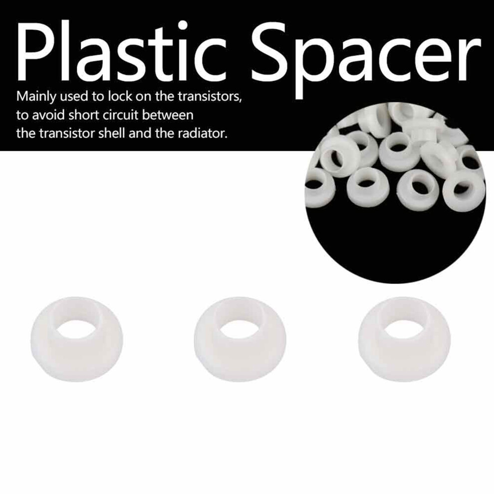 100pcs Plastic Transistor Washers for Insulation