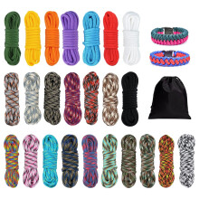24 Colors Paracord Bracelet Rope 10 Feet 4mm Paracord 550 Parachute Cord 7 Strands Nylon Rope Outdoor Survival Rope Tactical Cord for Lanyards,